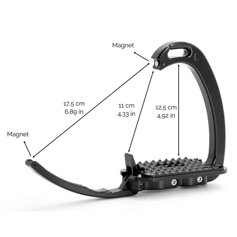 Tech Stirrups Venice Dressage Sloped - Black/Black-1